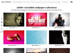 How wallpapertag.com looks like on a tablet such as an iPad.