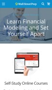 How wallstreetprep.com looks like on a mobile device such as an iPhone.