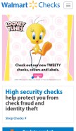 How walmartchecks.com looks like on a mobile device such as an iPhone.