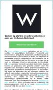 How want.nl looks like on a mobile device such as an iPhone.