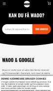 How waoo.dk looks like on a mobile device such as an iPhone.