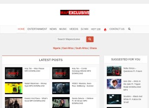 How wapexclusive.com looks like on a tablet such as an iPad.