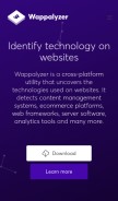How wappalyzer.com looks like on a mobile device such as an iPhone.