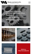 How wardandsmith.com looks like on a mobile device such as an iPhone.