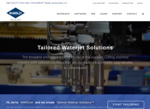 How wardjet.com looks like on a tablet such as an iPad.