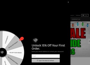 How warrior12.com looks like on a tablet such as an iPad.