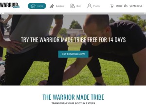 How warriormade.com looks like on a tablet such as an iPad.
