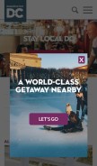 How washington.org looks like on a mobile device such as an iPhone.