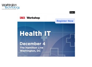 How washingtontechnology.com looks like on a tablet such as an iPad.