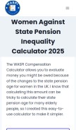 How waspicompensationcalculator.co.uk looks like on a mobile device such as an iPhone.
