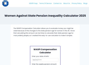 How waspicompensationcalculator.co.uk looks like on a tablet such as an iPad.