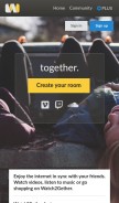 How watch2gether.com looks like on a mobile device such as an iPhone.
