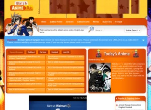 How watchcartoononline.io looks like on a tablet such as an iPad.