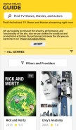 How watchonline.guide looks like on a mobile device such as an iPhone.