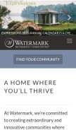 How watermarkcommunities.com looks like on a mobile device such as an iPhone.