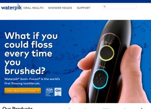How waterpik.com looks like on a tablet such as an iPad.