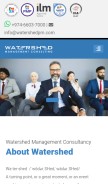 How watershedpm.com looks like on a mobile device such as an iPhone.