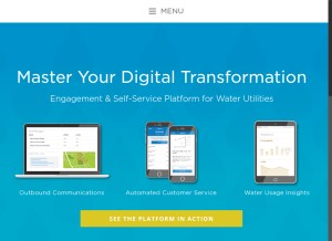 How watersmart.com looks like on a tablet such as an iPad.