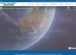 How watertreatmentuae.com looks like on a tablet such as an iPad.