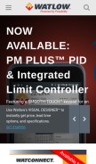 How watlow.com looks like on a mobile device such as an iPhone.