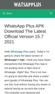 How watsapplus.com looks like on a mobile device such as an iPhone.