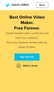 How wave.video looks like on a mobile device such as an iPhone.