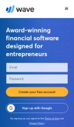 How waveapps.com looks like on a mobile device such as an iPhone.