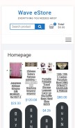 How waveestore.com looks like on a mobile device such as an iPhone.