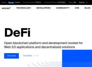 How wavesplatform.com looks like on a tablet such as an iPad.
