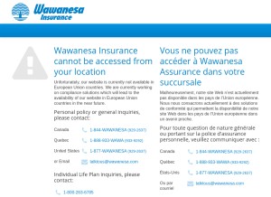 How wawanesa.com looks like on a tablet such as an iPad.