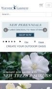 How waysidegardens.com looks like on a mobile device such as an iPhone.