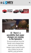 How wbtv.com looks like on a mobile device such as an iPhone.