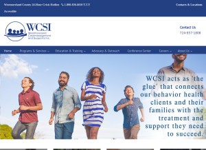 How wcsi.org looks like on a tablet such as an iPad.