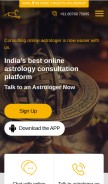 How we-astro.com looks like on a mobile device such as an iPhone.