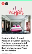 How we-heart.com looks like on a mobile device such as an iPhone.