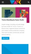 How weandthecolor.com looks like on a mobile device such as an iPhone.
