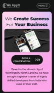 How weappitright.com looks like on a mobile device such as an iPhone.