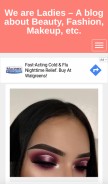 How weareladies.net looks like on a mobile device such as an iPhone.