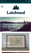 How wearelakebound.com looks like on a mobile device such as an iPhone.