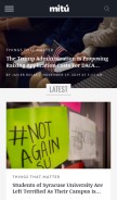 How wearemitu.com looks like on a mobile device such as an iPhone.