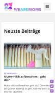 How wearemoms.de looks like on a mobile device such as an iPhone.