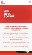 How wearesocial.com looks like on a mobile device such as an iPhone.