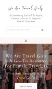 How wearetravelgirls.com looks like on a mobile device such as an iPhone.
