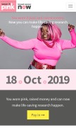 How wearitpink.org looks like on a mobile device such as an iPhone.
