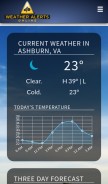 How weatheralertsonline.com looks like on a mobile device such as an iPhone.