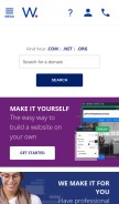 How web.com looks like on a mobile device such as an iPhone.
