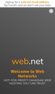How web.net looks like on a mobile device such as an iPhone.