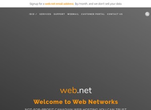How web.net looks like on a tablet such as an iPad.