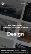 How web4business.de looks like on a mobile device such as an iPhone.