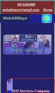 How weballways.com looks like on a mobile device such as an iPhone.